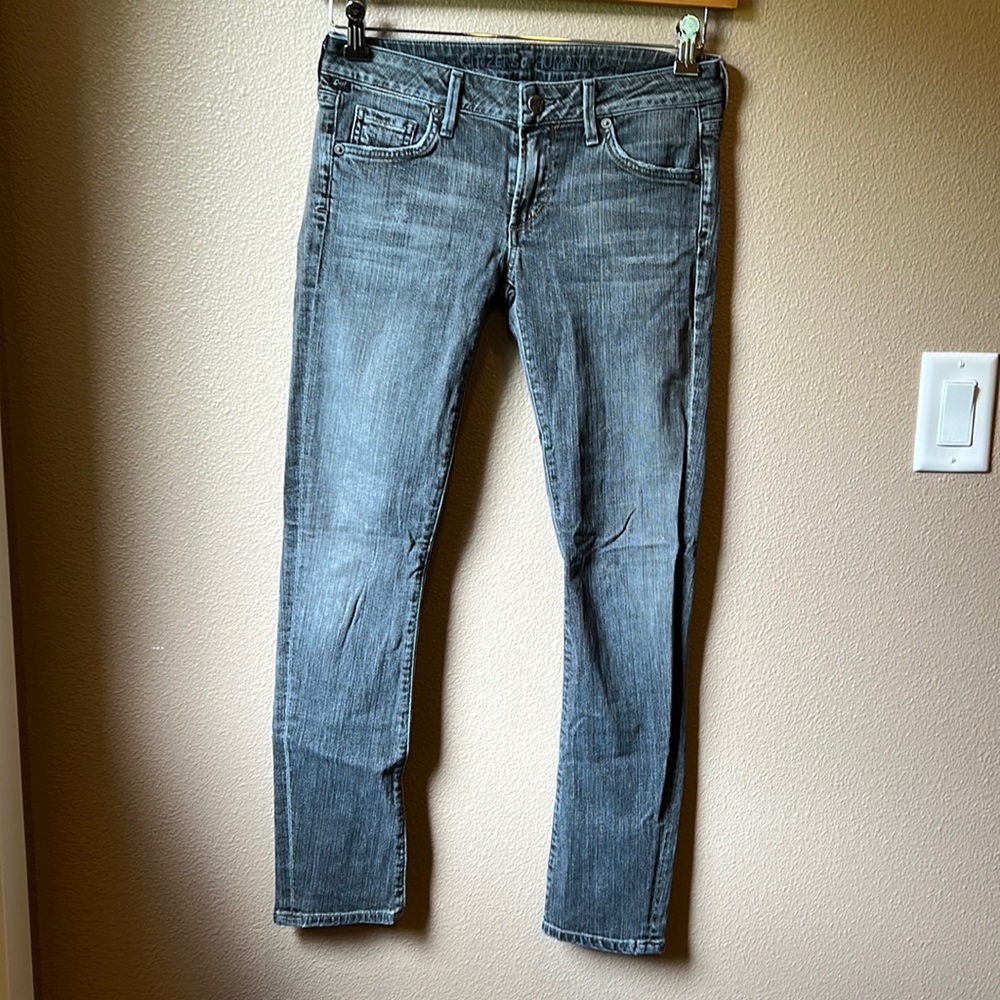 Citizens of humanity size 27 skinny low rise dark gray wash